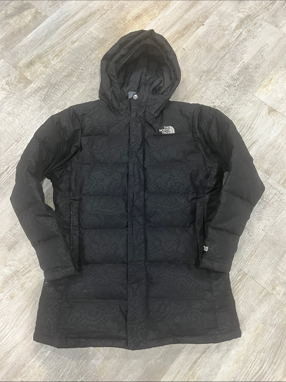 The North Face Black Quilted Hooded Girls' Puffer Coat